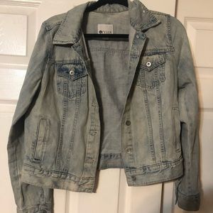 Light Blue Distressed Jean Jacket